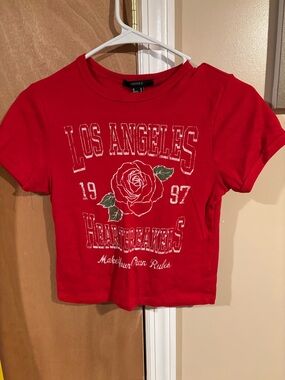 Forever 21 Red Los Angeles Heartbreakers Graphic Tee